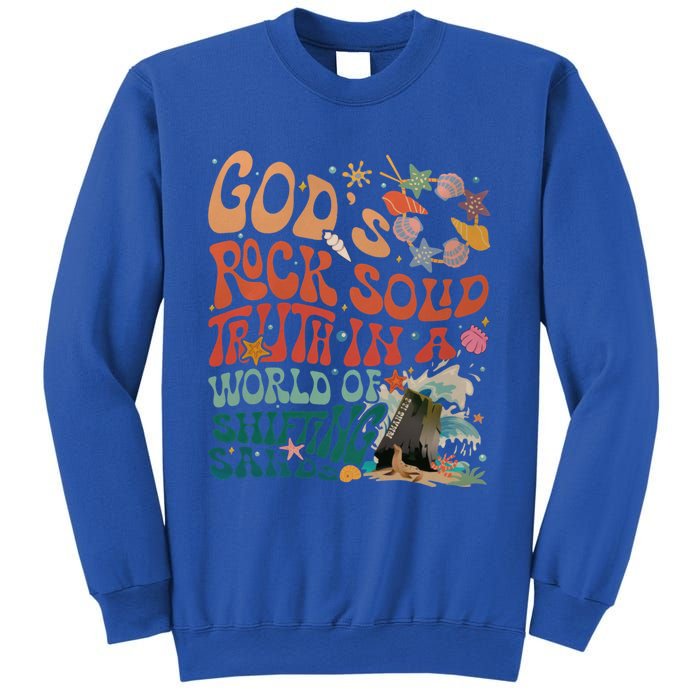 Gods Rock Solid Truth In A World Vbs 2024 Breaker Rock Beach Gift Sweatshirt