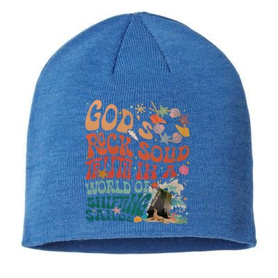 Gods Rock Solid Truth In A World Vbs 2024 Breaker Rock Beach Gift Sustainable Beanie