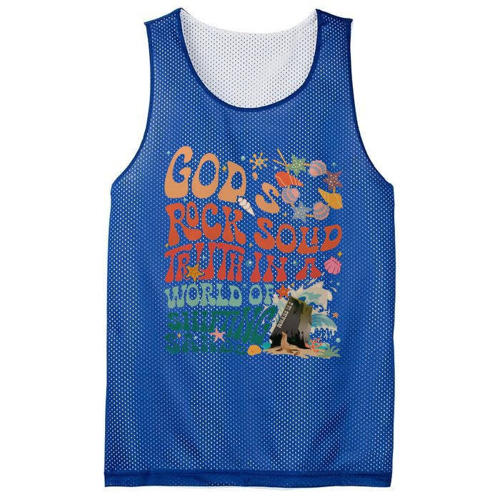 Gods Rock Solid Truth In A World Vbs 2024 Breaker Rock Beach Gift Mesh Reversible Basketball Jersey Tank