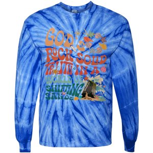 Gods Rock Solid Truth In A World Vbs 2024 Breaker Rock Beach Gift Tie-Dye Long Sleeve Shirt