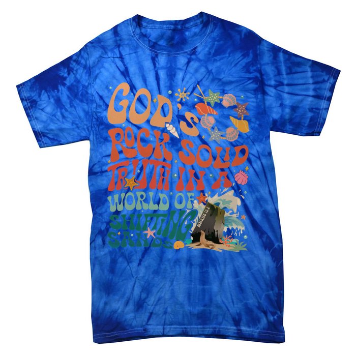 Gods Rock Solid Truth In A World Vbs 2024 Breaker Rock Beach Gift Tie-Dye T-Shirt