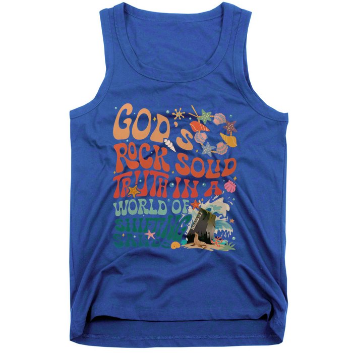 Gods Rock Solid Truth In A World Vbs 2024 Breaker Rock Beach Gift Tank Top