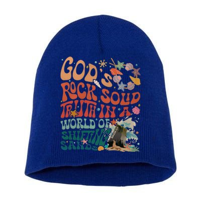 Gods Rock Solid Truth In A World Vbs 2024 Breaker Rock Beach Gift Short Acrylic Beanie