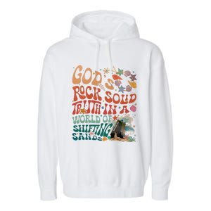 Gods Rock Solid Truth In A World Vbs 2024 Breaker Rock Beach Gift Garment-Dyed Fleece Hoodie