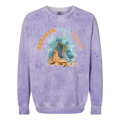 GodS Rock Solid Breaker Rock Beach Vbs 2024 Christian Gift Colorblast Crewneck Sweatshirt