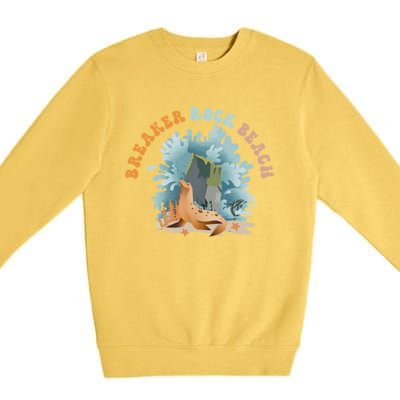 GodS Rock Solid Breaker Rock Beach Vbs 2024 Christian Gift Premium Crewneck Sweatshirt