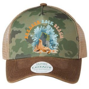 GodS Rock Solid Breaker Rock Beach Vbs 2024 Christian Gift Legacy Tie Dye Trucker Hat