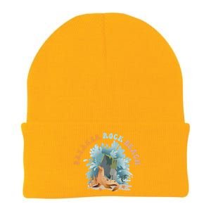 GodS Rock Solid Breaker Rock Beach Vbs 2024 Christian Gift Knit Cap Winter Beanie