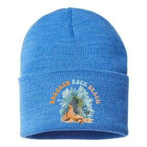 GodS Rock Solid Breaker Rock Beach Vbs 2024 Christian Gift Sustainable Knit Beanie