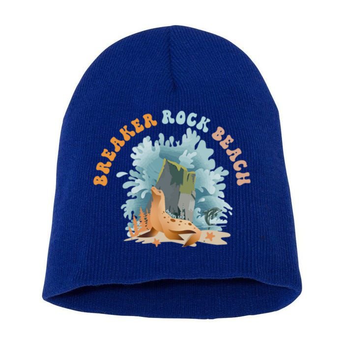 GodS Rock Solid Breaker Rock Beach Vbs 2024 Christian Gift Short Acrylic Beanie