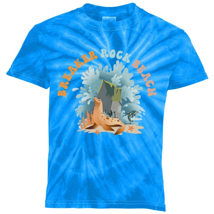 GodS Rock Solid Breaker Rock Beach Vbs 2024 Christian Gift Kids Tie-Dye T-Shirt