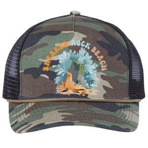 GodS Rock Solid Breaker Rock Beach Vbs 2024 Christian Gift Retro Rope Trucker Hat Cap