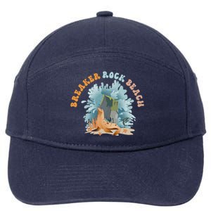 GodS Rock Solid Breaker Rock Beach Vbs 2024 Christian Gift 7-Panel Snapback Hat