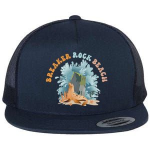 GodS Rock Solid Breaker Rock Beach Vbs 2024 Christian Gift Flat Bill Trucker Hat