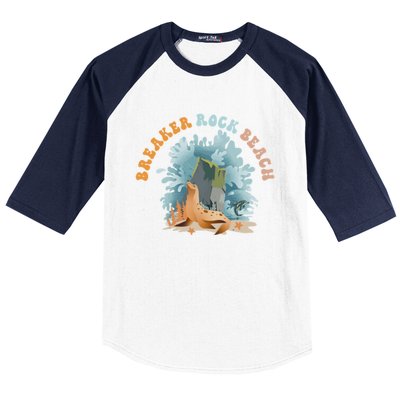 GodS Rock Solid Breaker Rock Beach Vbs 2024 Christian Gift Baseball Sleeve Shirt