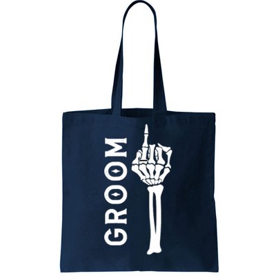 Groom Retro Skeleton Hand Gothic Bachelorette Party Tote Bag