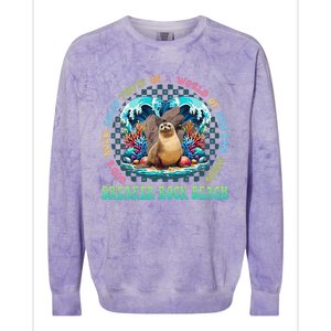 Gods Rock Solid Truth In A World Breaker Rock Beach Vbs 2024 Gift Colorblast Crewneck Sweatshirt