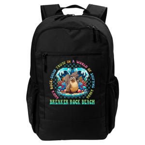 Gods Rock Solid Truth In A World Breaker Rock Beach Vbs 2024 Gift Daily Commute Backpack