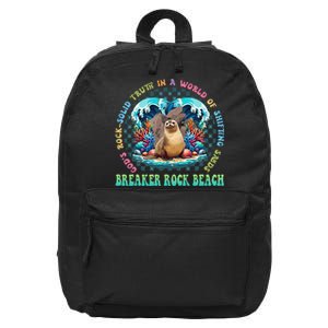 Gods Rock Solid Truth In A World Breaker Rock Beach Vbs 2024 Gift 16 in Basic Backpack