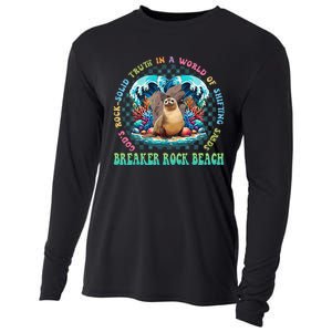 Gods Rock Solid Truth In A World Breaker Rock Beach Vbs 2024 Gift Cooling Performance Long Sleeve Crew