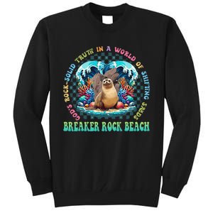 Gods Rock Solid Truth In A World Breaker Rock Beach Vbs 2024 Gift Tall Sweatshirt