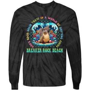 Gods Rock Solid Truth In A World Breaker Rock Beach Vbs 2024 Gift Tie-Dye Long Sleeve Shirt