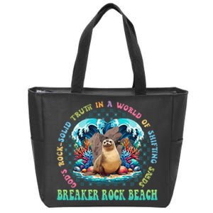 Gods Rock Solid Truth In A World Breaker Rock Beach Vbs 2024 Gift Zip Tote Bag