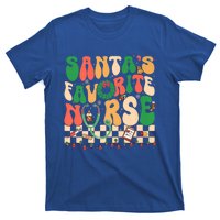 Groovy Retro SantaS Favorite Nurse Christmas Rn New Nurse Meaningful Gift T-Shirt