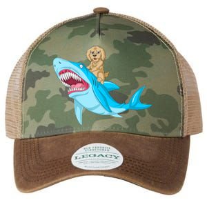 Goldendoodle Riding Shark Legacy Tie Dye Trucker Hat