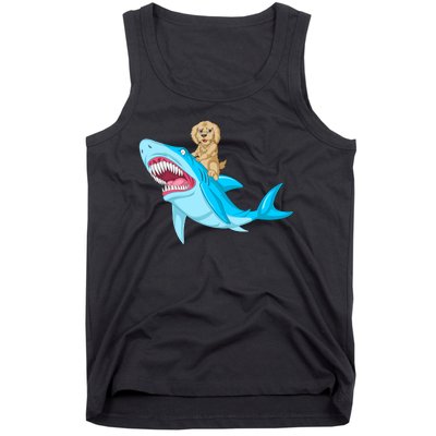 Goldendoodle Riding Shark Tank Top