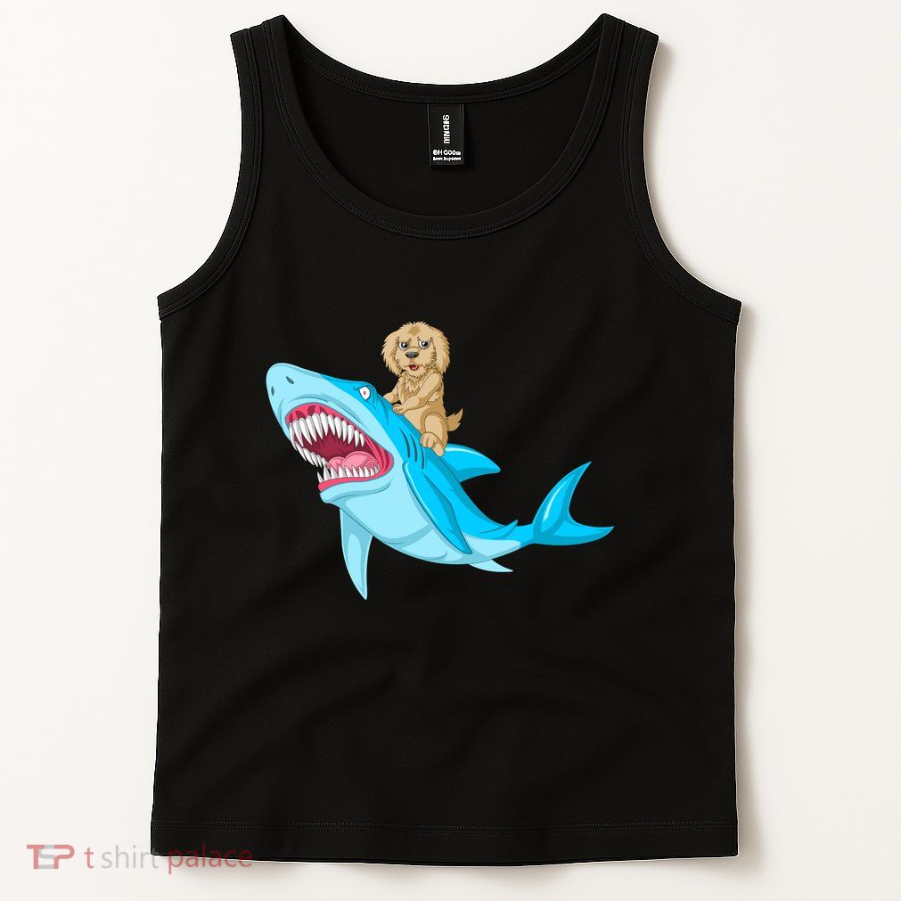 Goldendoodle Riding Shark Tank Top