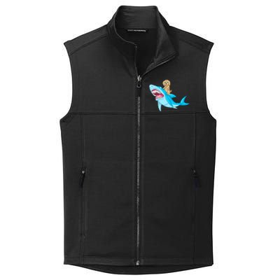 Goldendoodle Riding Shark Collective Smooth Fleece Vest