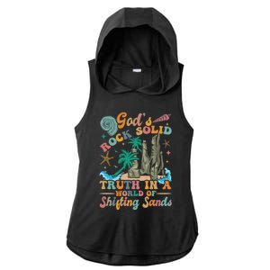 GodS Rocks Solid Breaker Rock Beach Vbs 2025 Christian Gift Ladies PosiCharge Tri-Blend Wicking Draft Hoodie Tank