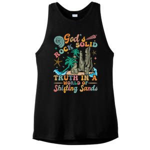 GodS Rocks Solid Breaker Rock Beach Vbs 2025 Christian Gift Ladies PosiCharge Tri-Blend Wicking Tank