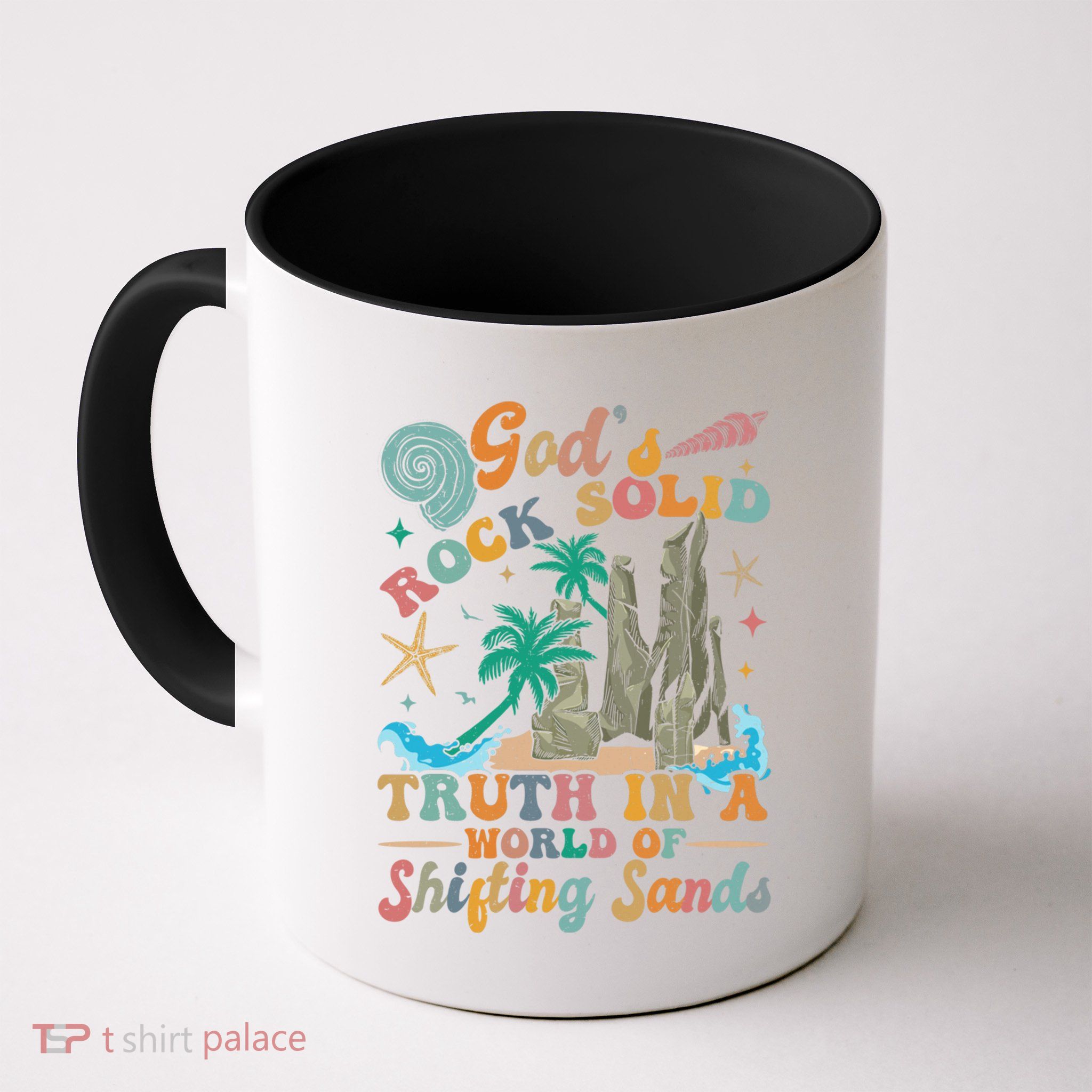 GodS Rocks Solid Breaker Rock Beach Vbs 2025 Christian Gift Mug