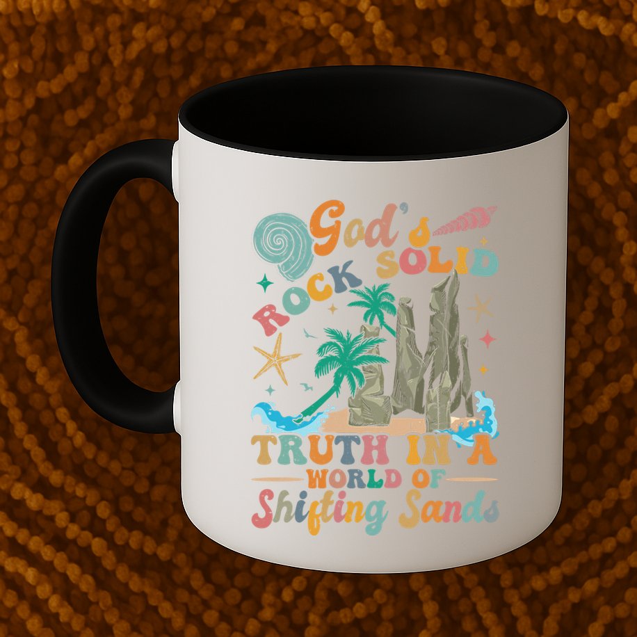 GodS Rocks Solid Breaker Rock Beach Vbs 2025 Christian Gift Mug