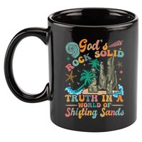 GodS Rocks Solid Breaker Rock Beach Vbs 2025 Christian Gift 11oz C Handle Ceramic Mug