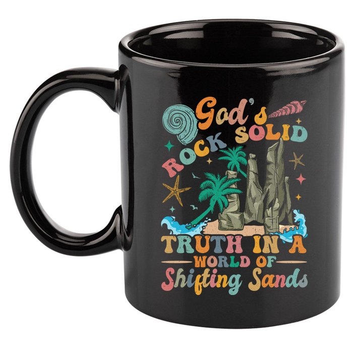 GodS Rocks Solid Breaker Rock Beach Vbs 2025 Christian Gift 11oz C Handle Ceramic Mug