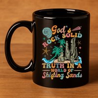 GodS Rocks Solid Breaker Rock Beach Vbs 2025 Christian Gift 11oz C Handle Ceramic Mug