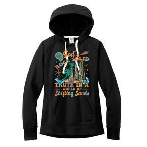 GodS Rocks Solid Breaker Rock Beach Vbs 2025 Christian Gift Women's Fleece Hoodie