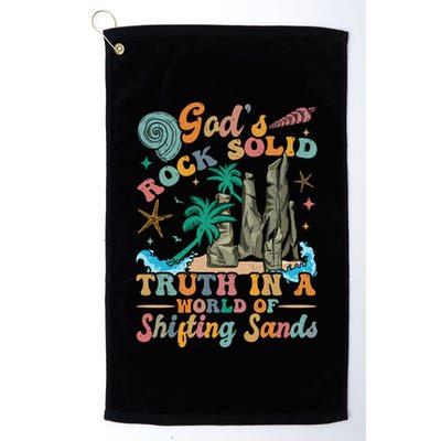 GodS Rocks Solid Breaker Rock Beach Vbs 2025 Christian Gift Golf Towel