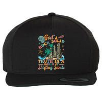 GodS Rocks Solid Breaker Rock Beach Vbs 2025 Christian Gift Wool Snapback Cap