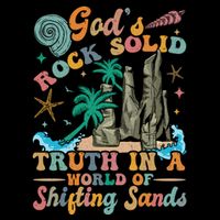 GodS Rocks Solid Breaker Rock Beach Vbs 2025 Christian Gift Wool Snapback Cap