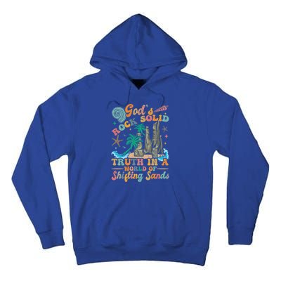 GodS Rocks Solid Breaker Rock Beach Vbs 2025 Christian Gift Tall Hoodie