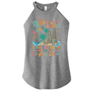 GodS Rocks Solid Breaker Rock Beach Vbs 2025 Christian Gift Women's Perfect Tri Rocker Tank