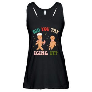 Groovy Retro School Nurse Christmas Did You Try Icing It Ladies Essential Flowy Tank