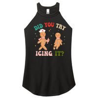 Groovy Retro School Nurse Christmas Did You Try Icing It Women's Perfect Tri Rocker Tank