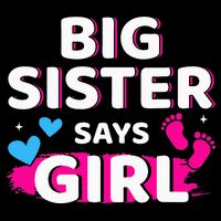 Gender reveal sister says matching baby party 16 in Basic Backpack