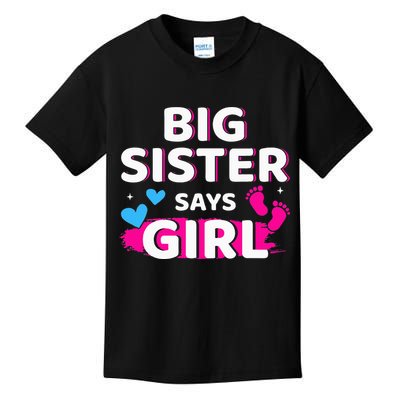 Gender reveal sister says matching baby party Kids T-Shirt