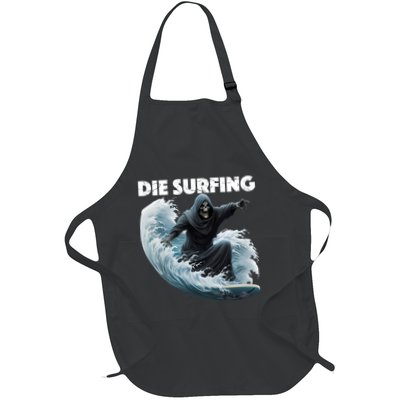 Grim Reaper Surfing Die Surfing (White Lettering) Apron